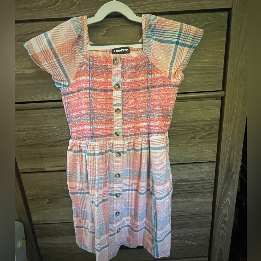 Land End Kids - Girls Caped Sleeve dress